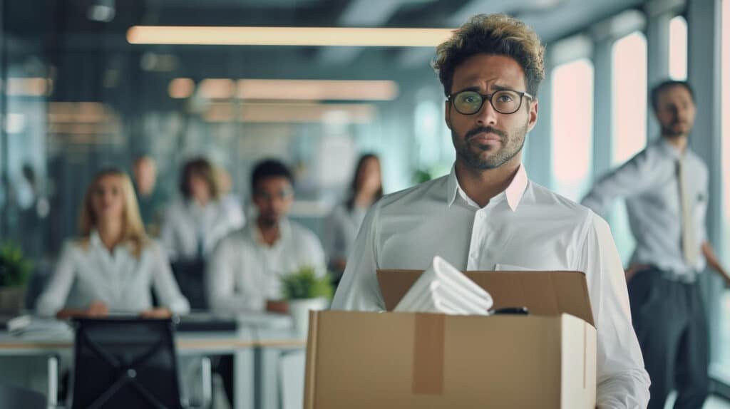 Seguro-desemprego - pessoa com seus pertences